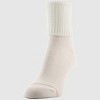Goldtoe Signature Collection Women's 6pk Modern Essentials Classic Turn Cuff Crew Socks - White 6-9 - 3 of 3