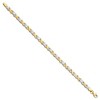 Black Bow Jewelry 14k Two Tone Gold, 5mm Hugs and Kisses Link Bracelet, 7.25 Inch - 2 of 4