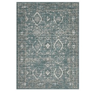 Washable Vintage Printed Rug Non Slip Low Pile Rug Soft Throw Floor Cover Foldable Indoor Carpet for Living Room Bedroom Playroom Nursery - 1 of 4