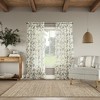 No. 918 1pc 51"x63" Alethea Floral Print Crushed Sheer Voile Rod Pocket Curtain Panel Antique - 2 of 2