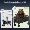 Collapsible Folding Wagon Cart, Heavy-Duty 360LBS Capacity, All-Terrain Utility Wagon with 360° Wheels & Cup Holders for Beach, Camping, Garden - 3 of 4
