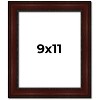 PosterPalooza | Photo Size Distressed Brown Picture Frame - UV Acrylic, Foam Board Backing, Hanging Hardware - 2 of 4