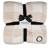 Memoi Women's Plaid Cozy Knit Wearable Throw Robe Almond One Size - 4 of 4