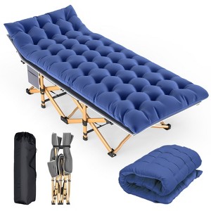 SUGIFT Camping Cot for Adults Heavy-Duty Cots for Sleeping  with Mattress and Carry Bag - 1 of 4