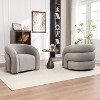 SEYNAR Modern Glam Velvet 360 Degree Swivel Accent Armchair with Tufted Back Set of 2 - 3 of 4