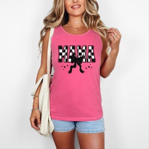 Simply Sage Market Mama Checkered Coquette Garment Dyed Tank - 1 of 3