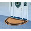 A1HC Coir and PVC Backing Half Round Black Border Flock Door Mat, 30"x60", Anti-Shed Heavy Duty Doormats - 2 of 4
