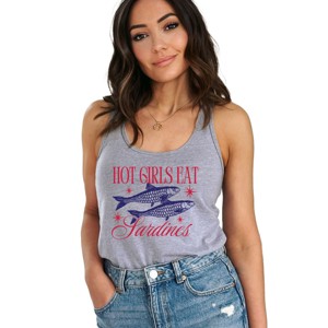 Simply Sage Market Hot Girls Eat Sardines Racerback Tank - 1 of 4