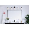 Elegant Lighting Collier 5 light Black and Clear glass Wall sconce - 2 of 4