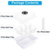 Unique Bargains Plastic Adjustable Humidity Domes Breathable Reusable Seeding Tray 7.5 x 6 x 4.5 Inch White 5 Pcs - 3 of 4