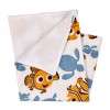 NoJo Disney Finding Nemo Orange, Teal, and White Sea Turtles Super Soft Cuddly Plush Baby Blanket - image 3 of 4