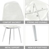 Kumasinova Modern Transparent Design Dining Chair Set of 4, Ergonomic Armless Chair with Metal Bracket, Minimalist Plastic Chair, Kitchen Chair - 3 of 4