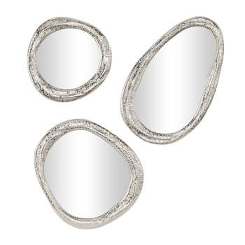 Metal Ribbon Wall Mirror Silver - Olivia & May : Target