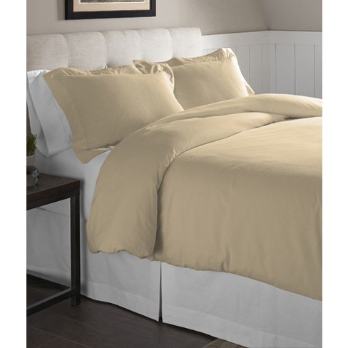 Pointehaven Set Copripiumino King In Flanella Di Cotone 100% – Bianco, Morbido E Pesante, 175 GSM, Con 2 Federe
