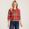 Lands' End Women's Cropped Flannel Shirt - 4 of 4
