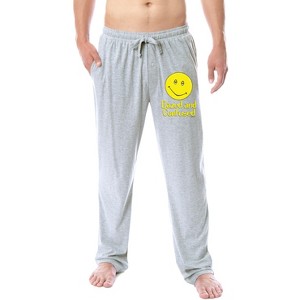 Dazed and Confused Mens' Film Movie Logo Smiley Face Sleep Pajama Pants Grey - 1 of 4
