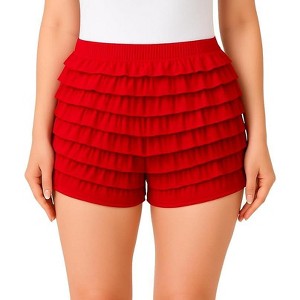Malco Modes Lace Ruffle Pettipant for Women –Halloween Costume Shorts, Festival Dance Bottoms-White - 1 of 4