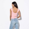 Women's Mini Cap Sleeve Daisy Textured Knit Top - Wild Fable™ - 2 of 3