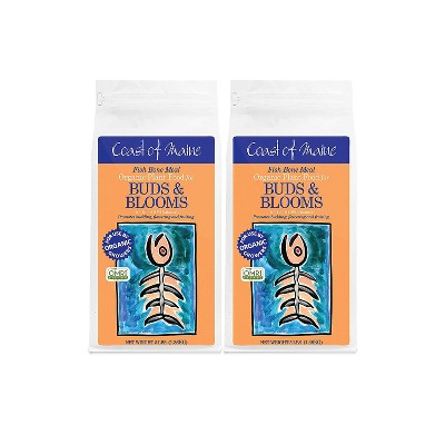 Coast of Maine OMRI Listed Fish Bone Meal Pack Organic Compost Potting Soil Blend for Container Gardens and Flower Pots, 3 Pound Bag (2 Pack)