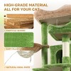 TopComfy Pet Tower Multi Level Green Cat Tree Soft Hammocks Hanging Basket Cozy Cave Removable Washable Cushion for Cats, Green, 20"*17.8"*68" - 4 of 4