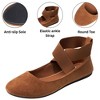 Alpine Swiss Peony Womens Ballet Flats Elastic Ankle Strap Shoes Slip On Loafers - Order 1 size up Runs Small - 3 of 4