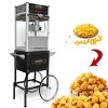 SEVOBAL Popcorn Poppers Commercial Machine with Cart 20oz Kettle and Stainless Steel Accessories for Events and Parties, Black, 30.91"*20.67"*63.98" - 2 of 4