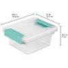 Sterilite Clip Box, Stackable Storage Bin with Latching Lid, Plastic Container to Organize Office, Crafts, Home, Clear Base and Lid - 3 of 4