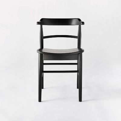 Kaysville Curved Back Wood Dining Chair Black (FA) - Threshold&#8482; designed with Studio McGee