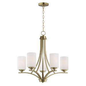 Maxim Lighting Deven 5 - Light Chandelier in  Satin Brass - 1 of 3