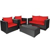 Tangkula 8PCS Rattan Patio Conversation Set Outdoor Furniture Set w/ Cushions - 3 of 4