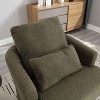 Okak 360° Swivel Barrel Chair,Plush PU Leather Accent Chair with Ergonomic Support for Living Room,Nursery,Office,Lounge - 4 of 4