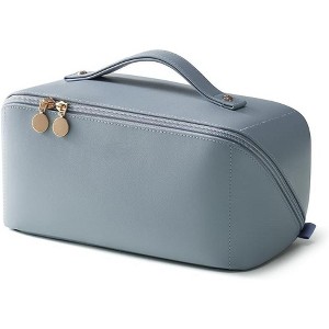 Large Capacity Cosmetic Bags for Women,Waterproof Portable Pouch Open Flat Toiletry Bag(Large) - 1 of 4