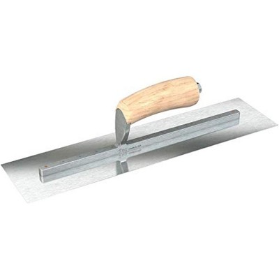 Bon Tool 66-309 Finish Trowel - Square - Razor Stainless - 14 X 4 - Wood