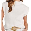 Coolmee Womens Sleeveless Sweater Vest Turtleneck Ribbed Knit Tank Tops Basic Casual Fit Fashion Top - 2 of 3