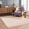 Hauteloom Faina Solid Beige Shag Rug Washable - 2 of 4