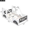 RISOKEYS Car Bed for Kids - Fun Car-Shaped Design with Headboard & Footboard,for Children’s Bedroom,Playroom & Guest Room,Ideal for Toddlers Teens - 3 of 4
