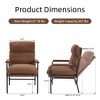 Kumasinova Accent Chair with Adjustable Backrest,Corduroy Reclining Chair with Metal Frame,Comfy Lounge Chair for Living Room,Bedroom,Office,Brown - 2 of 4