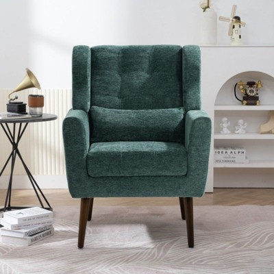 NicBex Accent Chairwith Pillow and Wood Legs,Modern Arm Chair,Padded Lounge Chair for Living Room