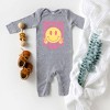 The Juniper Shop Birthday Girl Checkered Baby Romper - Newborn - Heather Grey - image 2 of 3