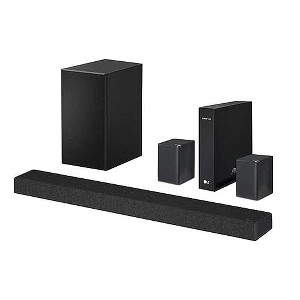 Manufacturer Refurbished LG SP7R 7.1 Channel High Res Audio Sound Bar Rear Speaker Kit, Black - 1 of 4