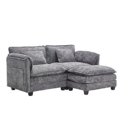 TiramisuBest Chenille fabric, Modular Sectional Sofa with Storage, Sideboard Buffet Style Design for Living Room