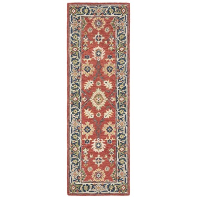 Oriental Weavers Alfresco 28404 Red/ Blue Indoor Area Rug - 2'6" x 8'