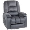 HOMCOM Power Lift Chair, Fabric Vibration Massage Recliner Chair with Heat, Remote Control, and Side Pockets - 4 of 4