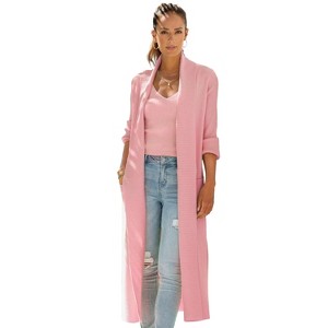 Women's Long Knit Cardigan - LASCANA - 1 of 4