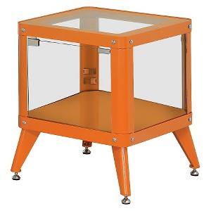 Clara Modern Vibrant Color Metal End Table Orange - miBasics