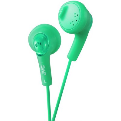 JVC Gumy HA-F160 Earphone - Stereo - Green - Mini-phone - Wired - 16 Ohm - 15 Hz 20 kHz - Earbud - Binaural - Outer-ear - 3.28 ft Cable