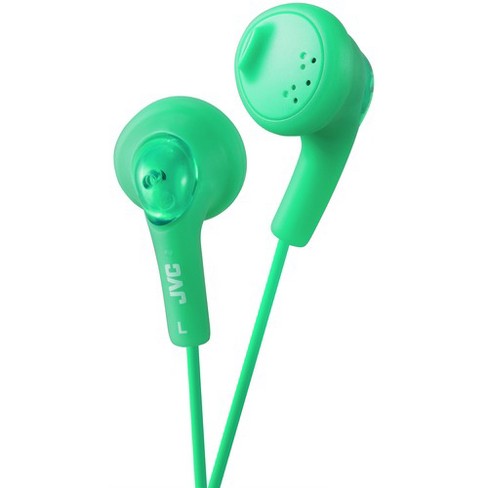 JVC Gumy HA-F160 Earphone - Stereo - Green - Mini-phone - Wired - 16 Ohm -  15 Hz 20 kHz - Earbud - Binaural - Outer-ear - 3.28 ft Cable