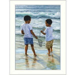 Ocean Discoveries By Georgia Janisse, Printed Wall Art, Ready To Hang Framed Poster, White Frame - 1 of 3
