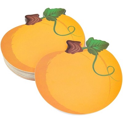 Blue Panda Thanksgiving Table Place Cards, Pumpkin Cutouts (50 Count)