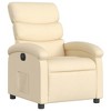 vidaXL Electric Recliner Chair - Cream Fabric Adjustable Armchair with Motorized Footrest, Side Pocket & Thick Padding for Living Room, Bedroom - 4 of 4